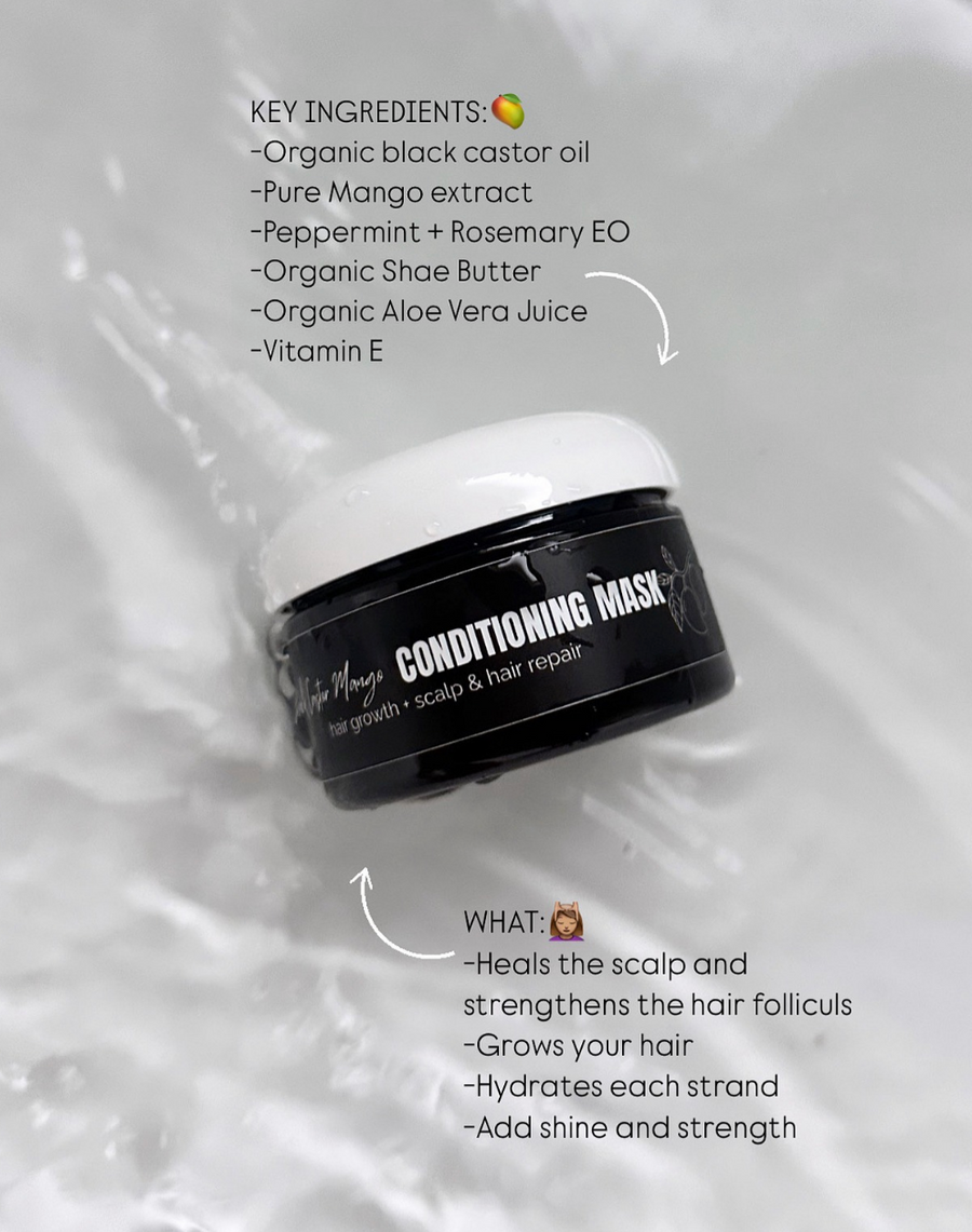 Black Castor Mango - Deep Conditioning Growth - Scalp + Hair Mask Black Castor Mango - Deep Conditioning Growth - Scalp + Hair Mask
